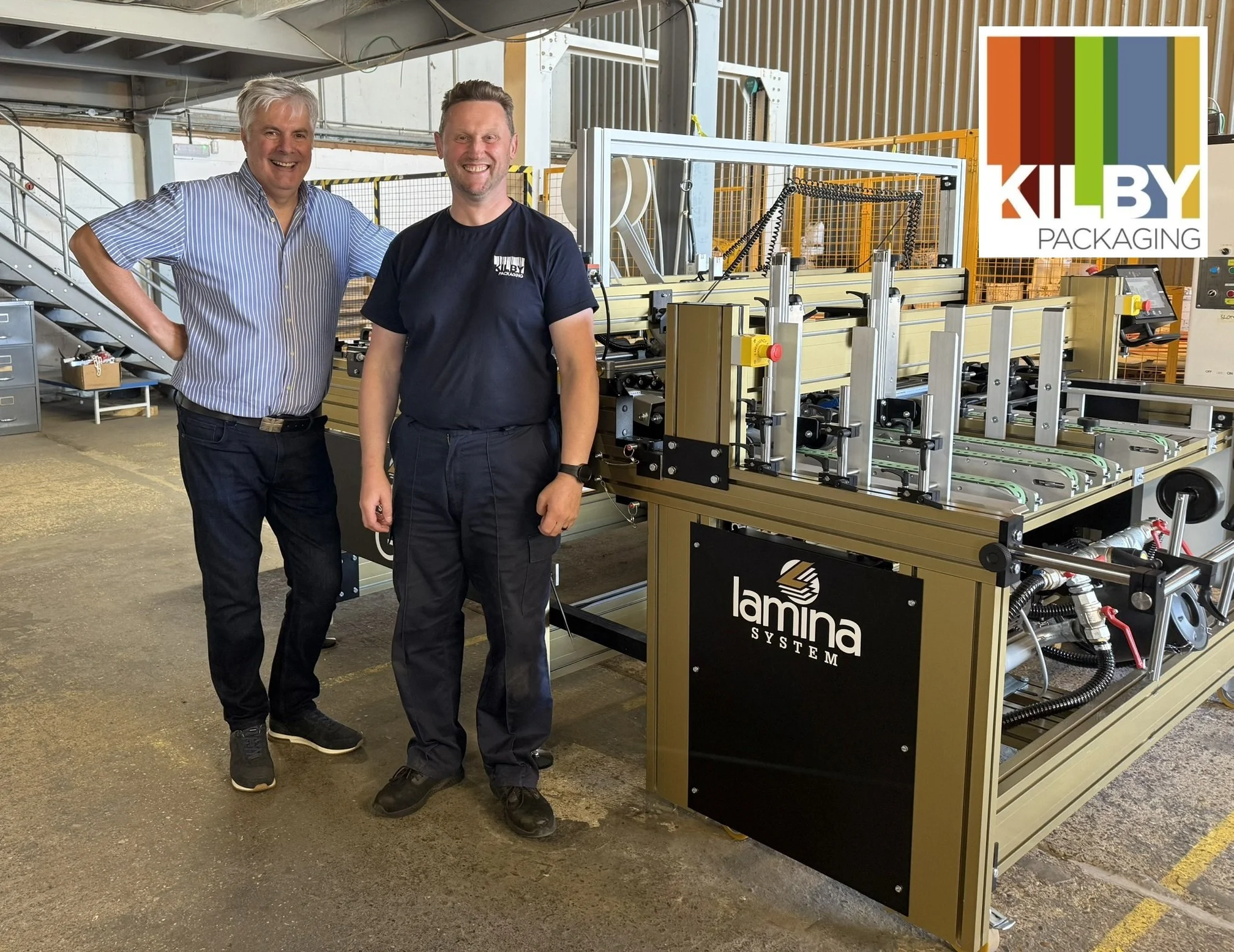 Lamina install Taping machine at Kilby Packaging.