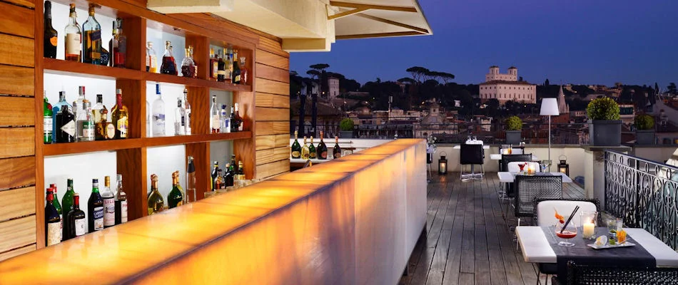 Best Bars Rome ~ The First Luxury Art Hotel Roof Garden / Photo: thefirsthotel.com