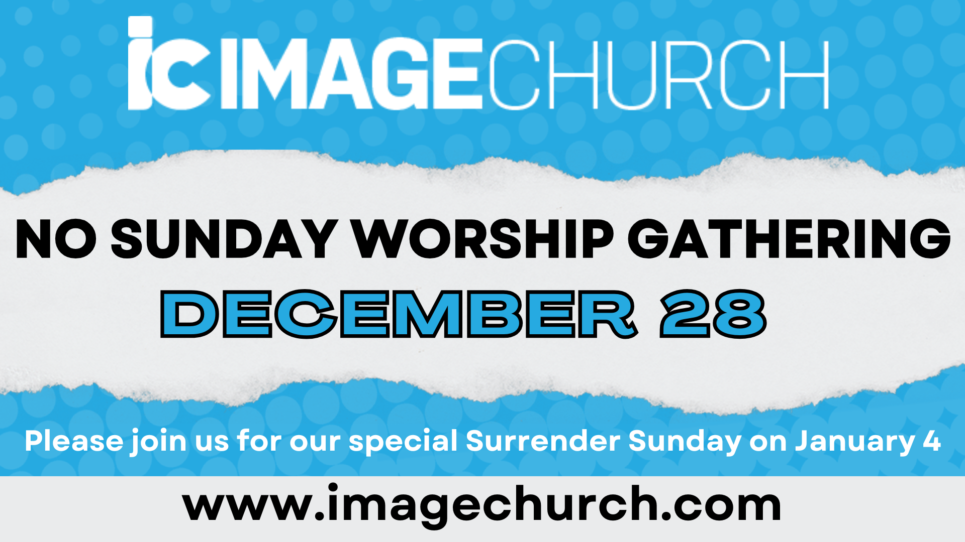 No Gathering Sunday 12/28