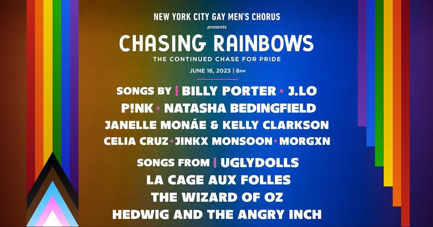 Talk about a line up! Our Pride Concert, Chasing Rainbows is 🔥🔥🔥Catch us singing on June 16, 8pm, at @hostoscenter in the Bronx💖 Code SM10 for 10% off in our bio!

#gaychorus #gay #queer #singing #pride #pridemonth #nyc #ny #newyork #newyorkcity 