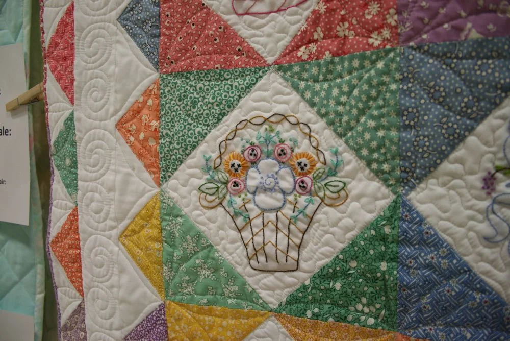 Embroidered Baskets Quilt — Made Just For U