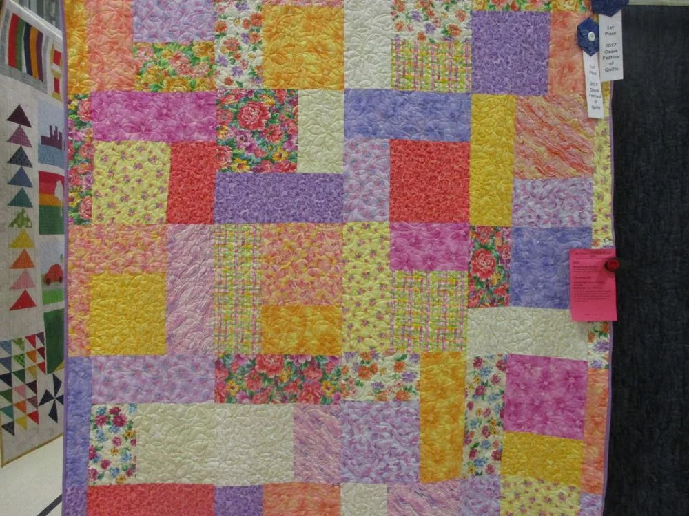 This is the winning beginners quilt at Piece and Plenty's 2017 Quilt Show in Rolla, Mo.