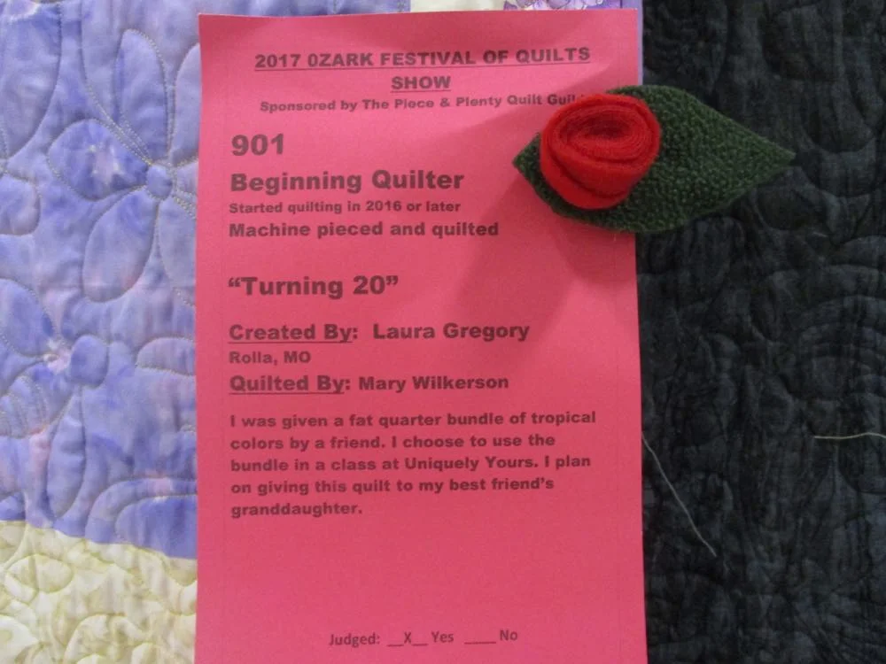 And this quilt from a gift of fabrics just keeps on giving, now as a finished quilt gift!