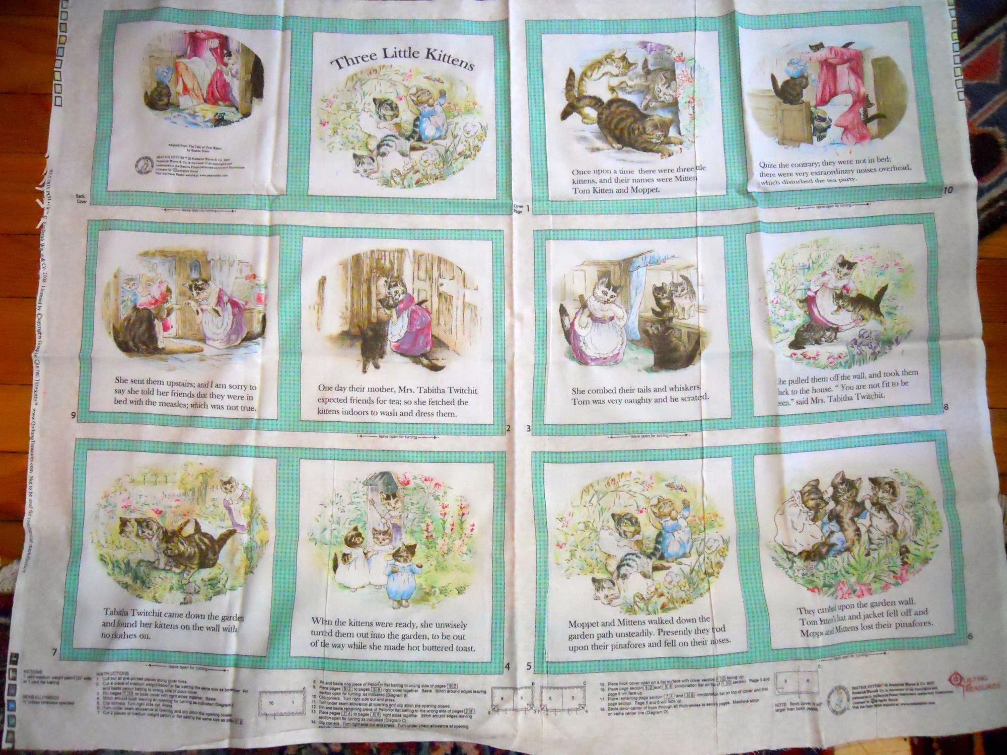 We had one set of Three Little Kittens book page panels left and shared with the grandma-to-be again. (Photo by Charlotte Ekker Wiggins)
