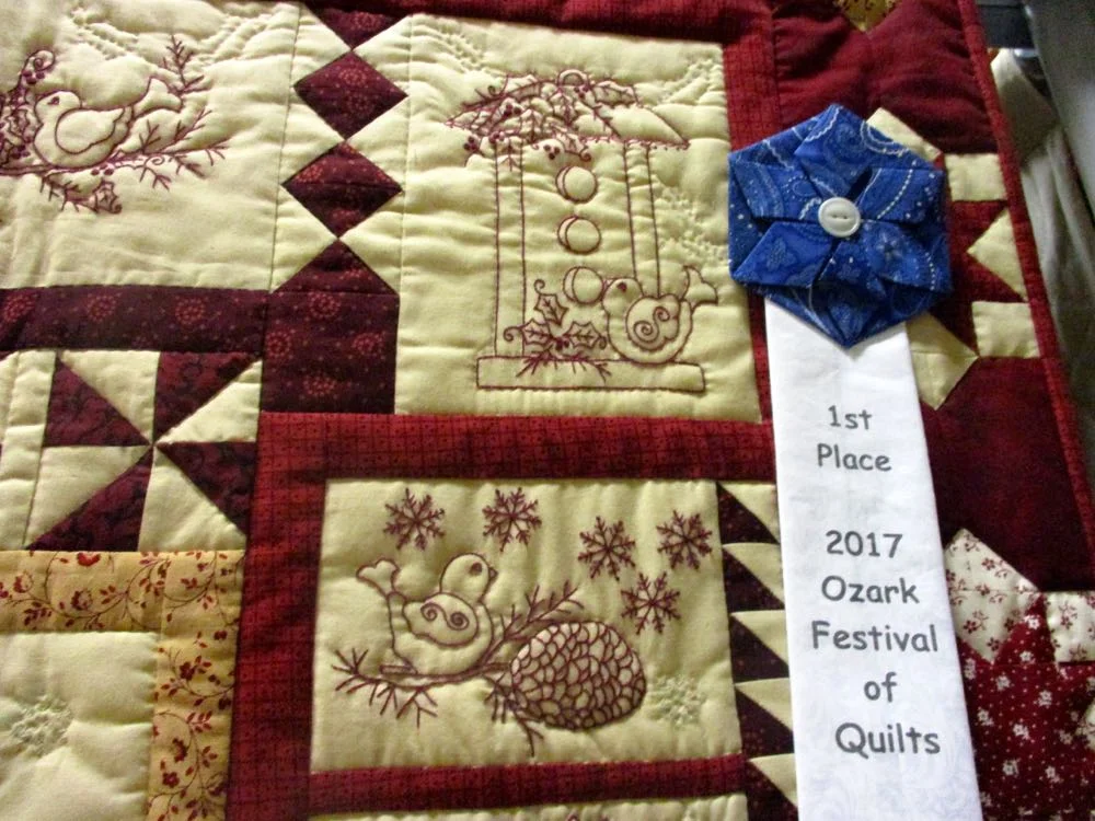 Not surprising, Winter Twitterings quilt won first prize. (Photo by Charlotte Ekker Wiggins)