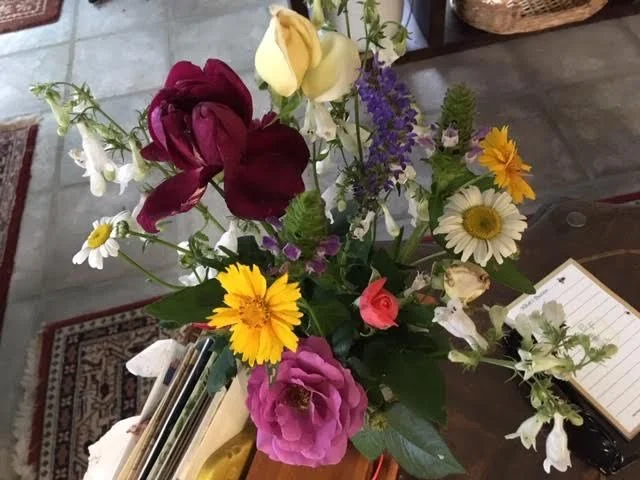 Two more flowers added to my coffee table flower bouquet. (Photo by Charlotte Ekker Wiggins)