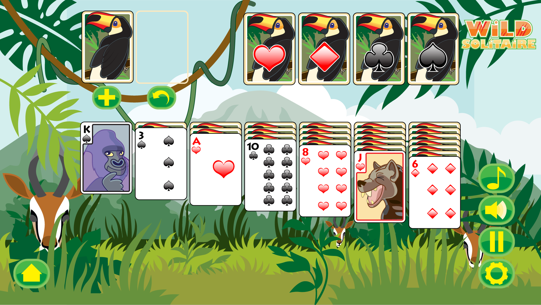 Wild Solitaire Game Screen