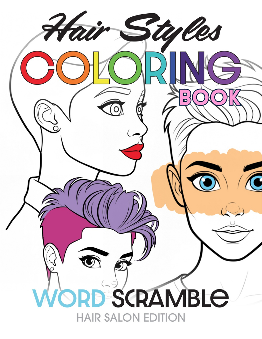 Hair Styles Coloring Book Word Scramble