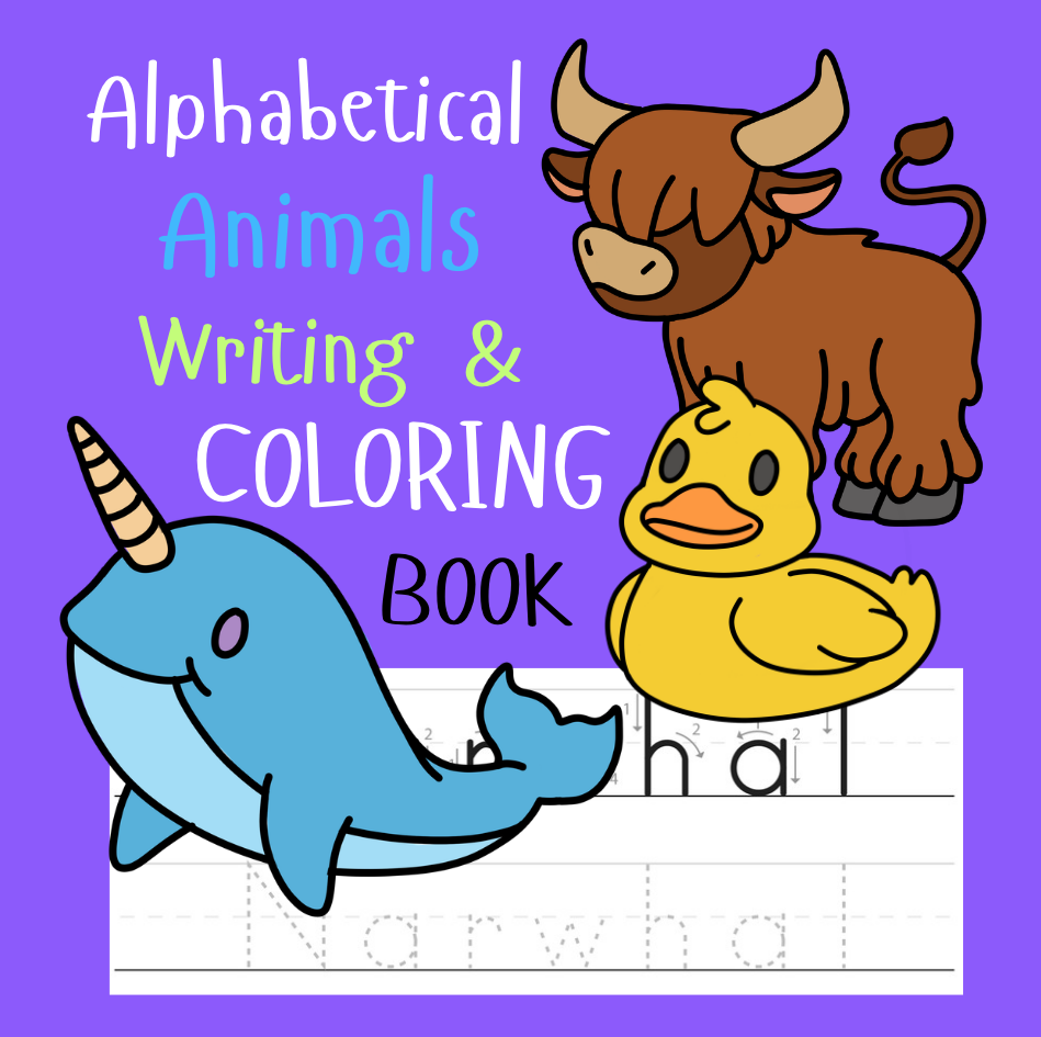 Alphabetical Animals Writing and Coloring Book