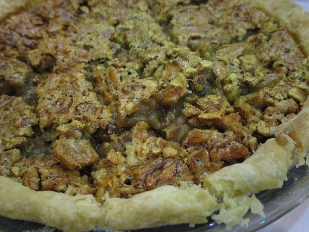 Winning 1st Place in the cakes and pies division, this delicious honey pecan pie recipe.