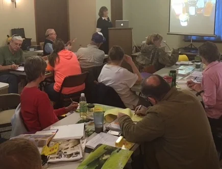 Teaching the start of an earlier beginning beekeeping class in Rolla, Mo.