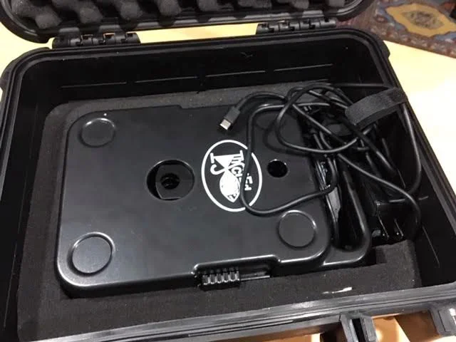 The Lunchbox Viewer packed inside a protective case. (Photo by Charlotte Ekker Wiggins)