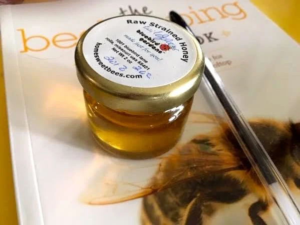 It took bees visiting 250,000 flowers to make this 2 oz honey jar. (Photo by Charlotte Ekker Wiggins)