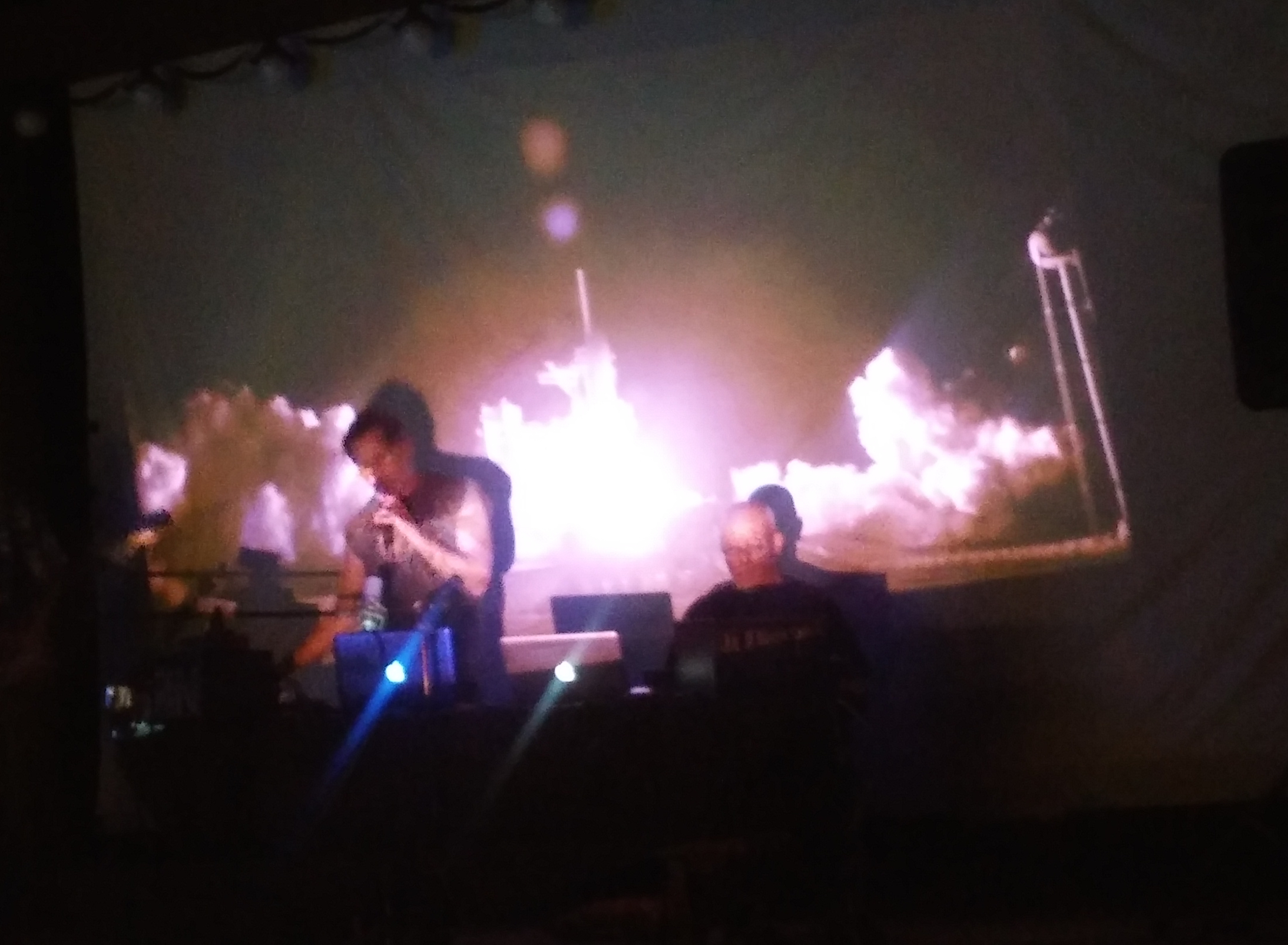 Photo by Saucy Hill, projected image by Ameera