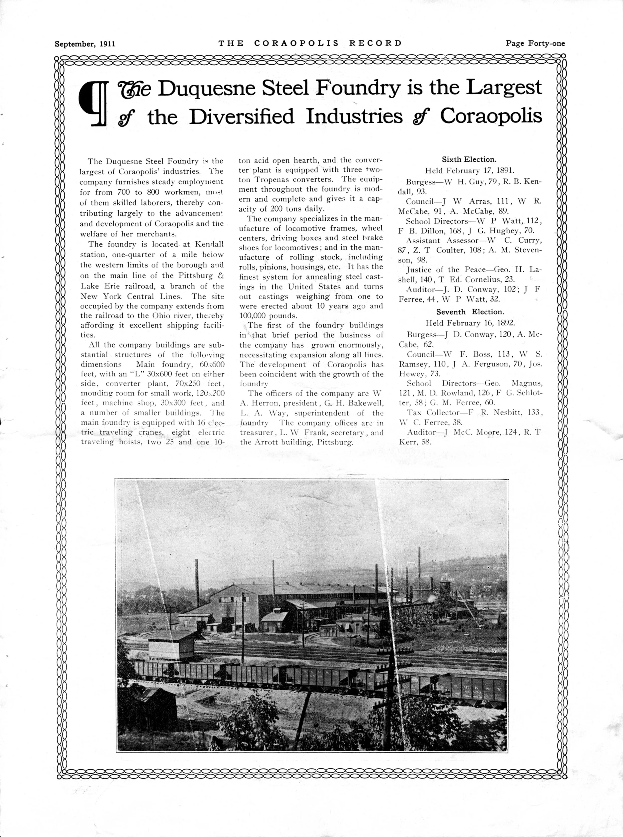 The Coraopolis Record, September 1911, page 41
