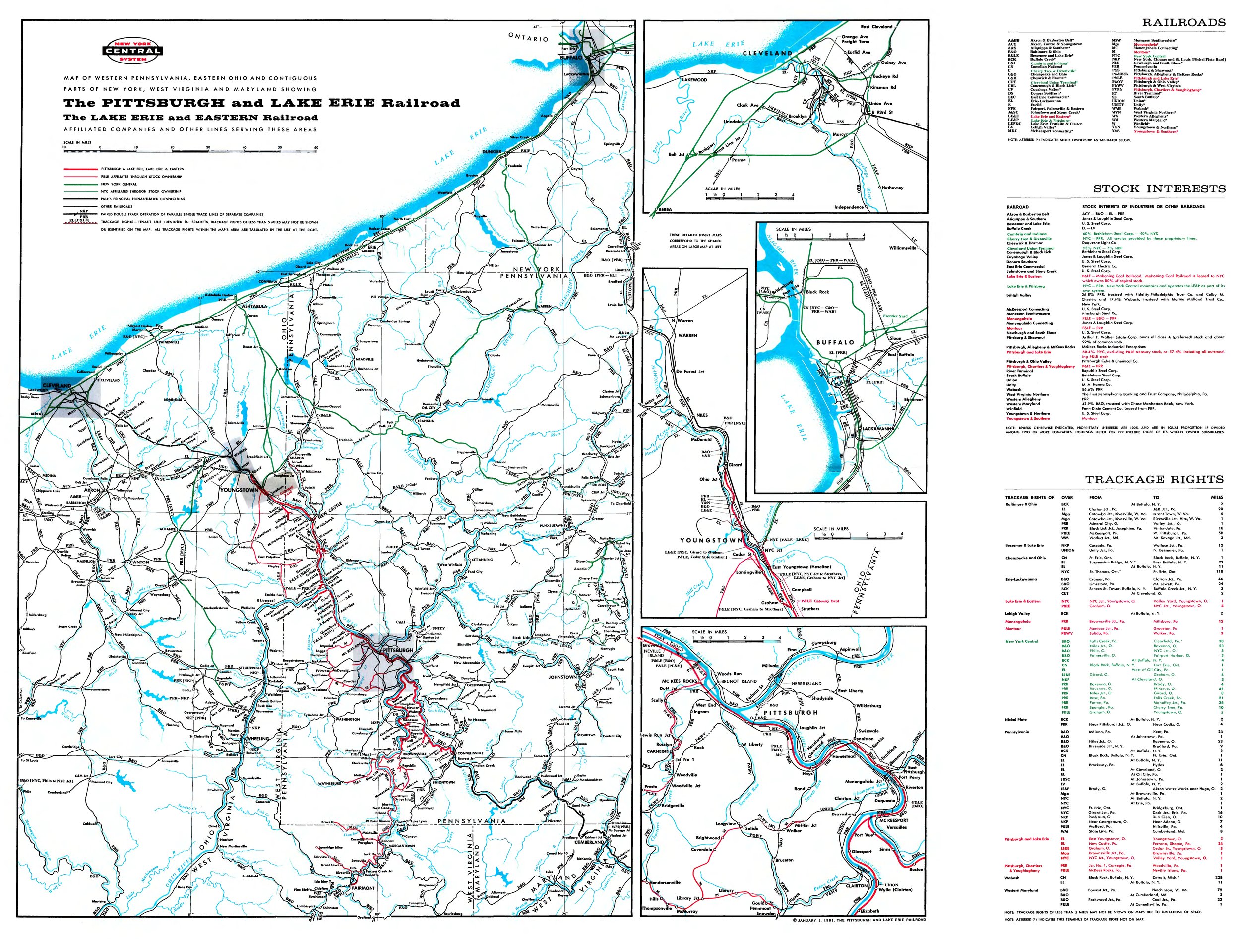 P&LE 1960 System Map