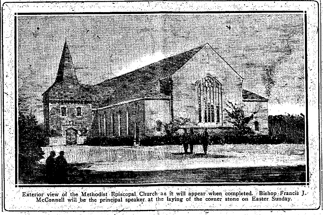 1924-04-11 The Coraopolis Record - proposed Methodist Episcopal Church