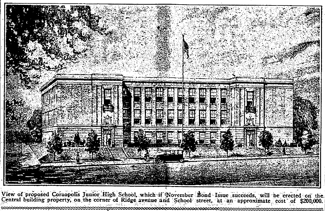 1923-10-12 The Coraopolis Record - Proposed Jr High School.png