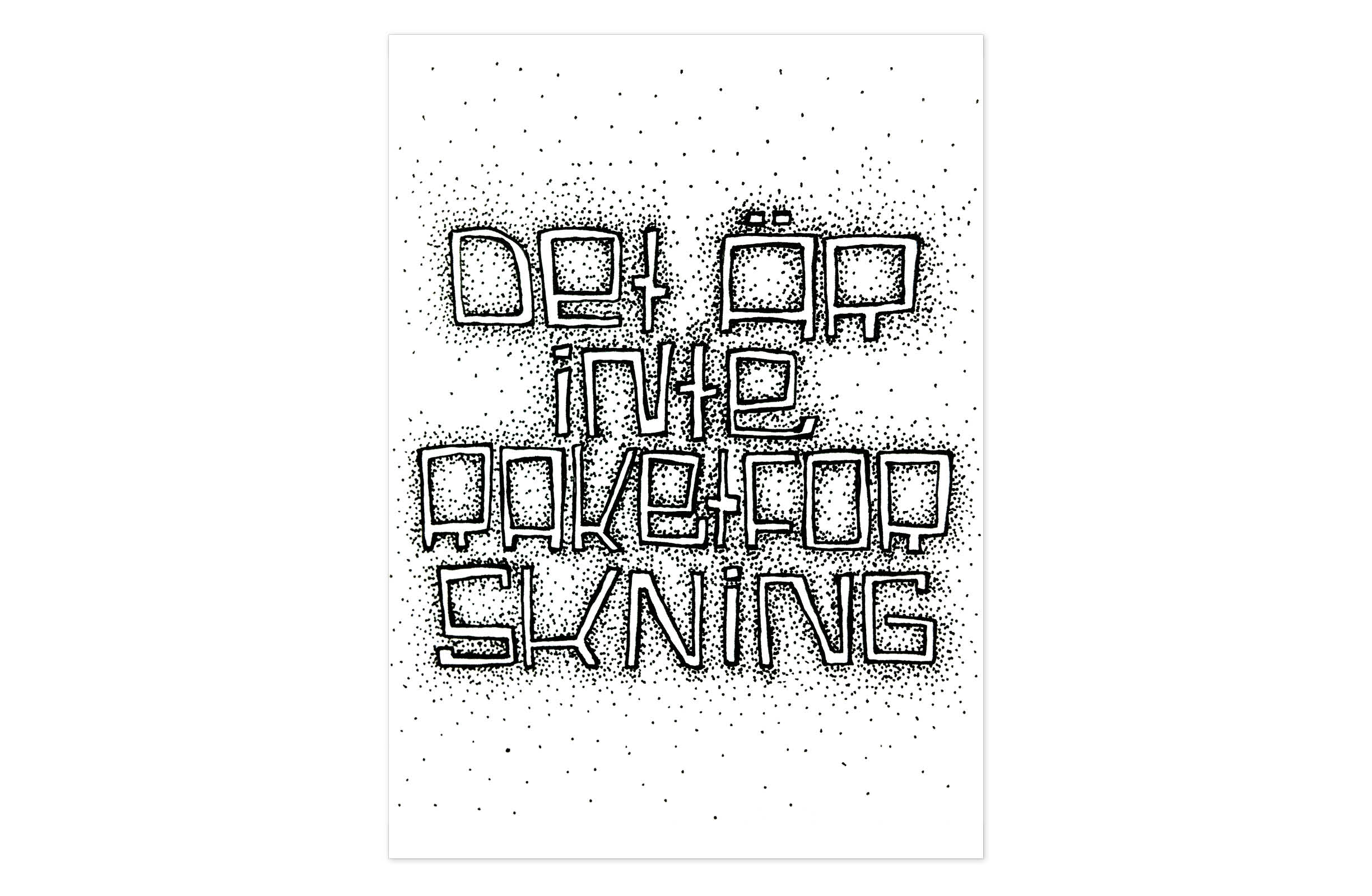 Doodling lettering, in Swedish.