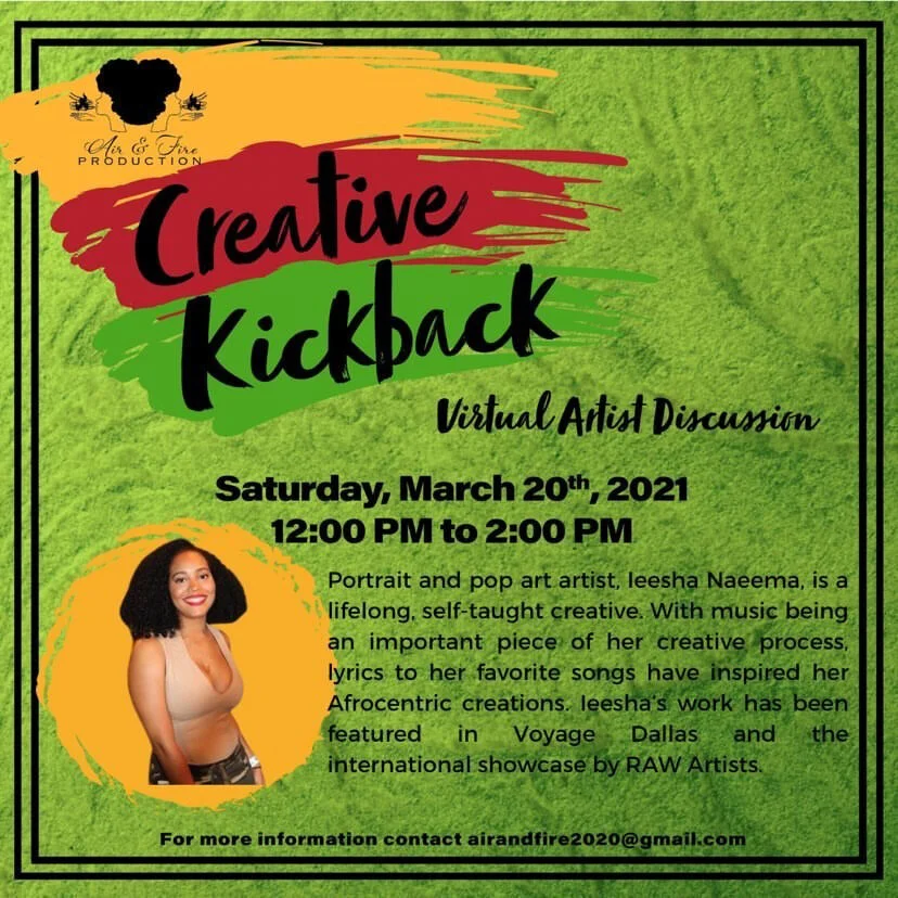 Air &amp; Fire Production Presents: Creative Kickback I Visual Artist Discussion 