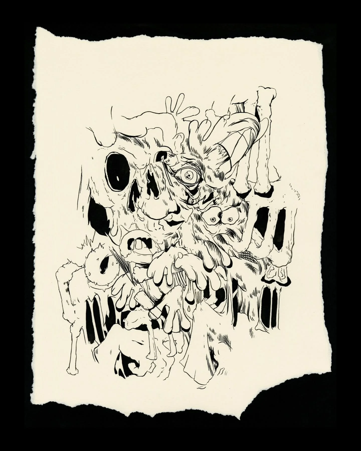 🔥 We will sail until every light has been extinguished.

@hog_husbandry and I have been doing an Adventure Time rewatch and this is my attempt at a drawing of The Lich. 💀🪱💥 

All that ooze and slime.