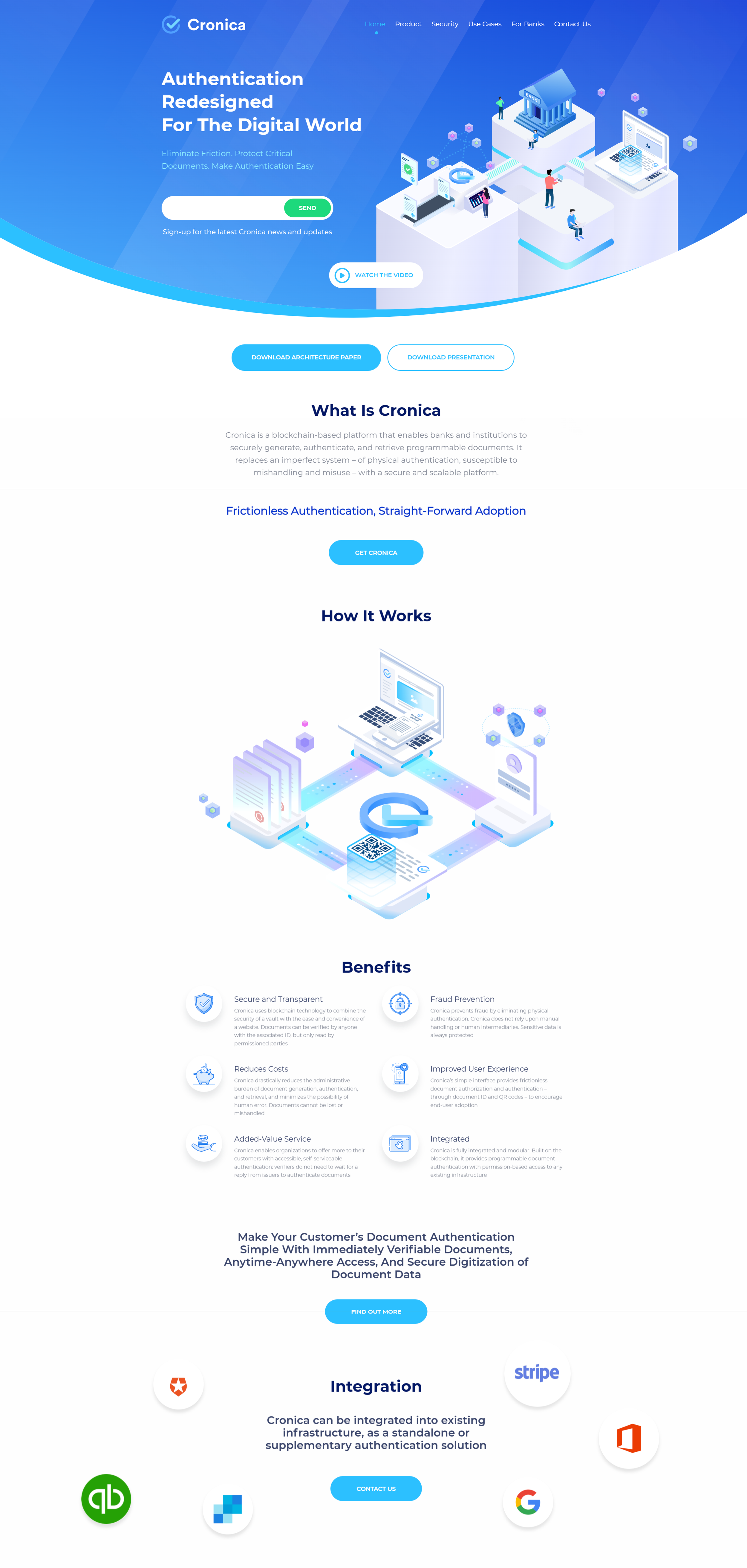 Document-authentication solution for banks (Web3/SaaS)