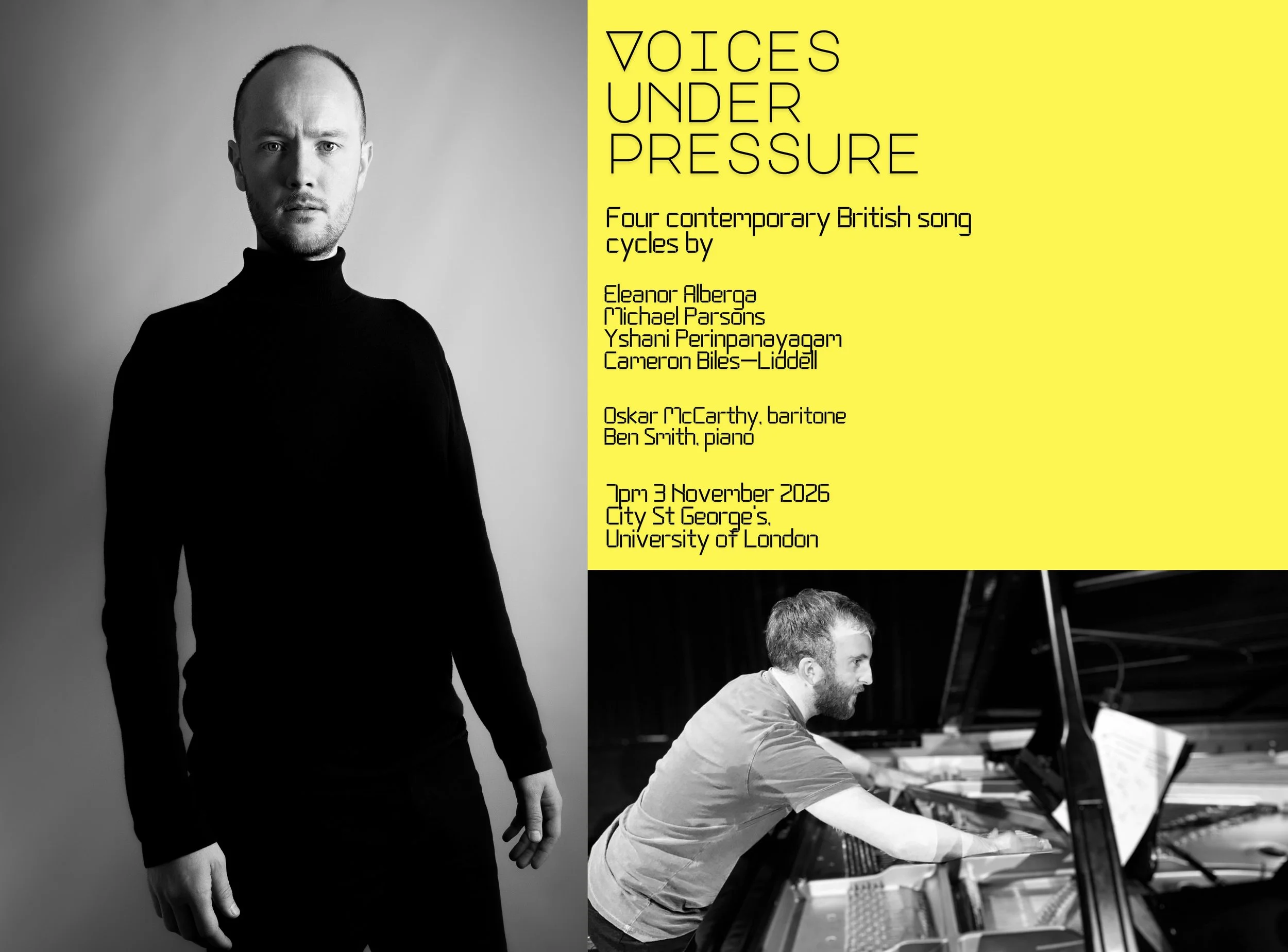 Voices Under Pressure | A recital with Ben Smith at City St George’s