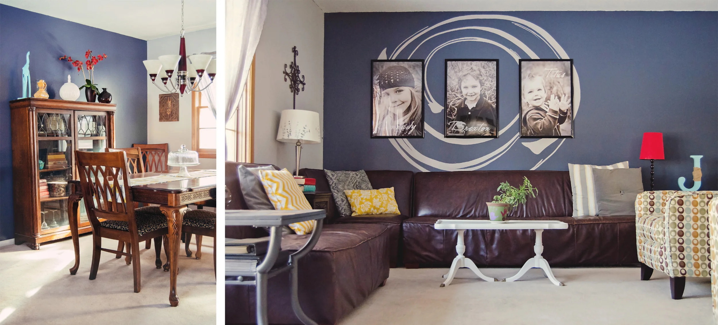 Bold colored accent walls. H.Prall & Co. | hprallandco.com