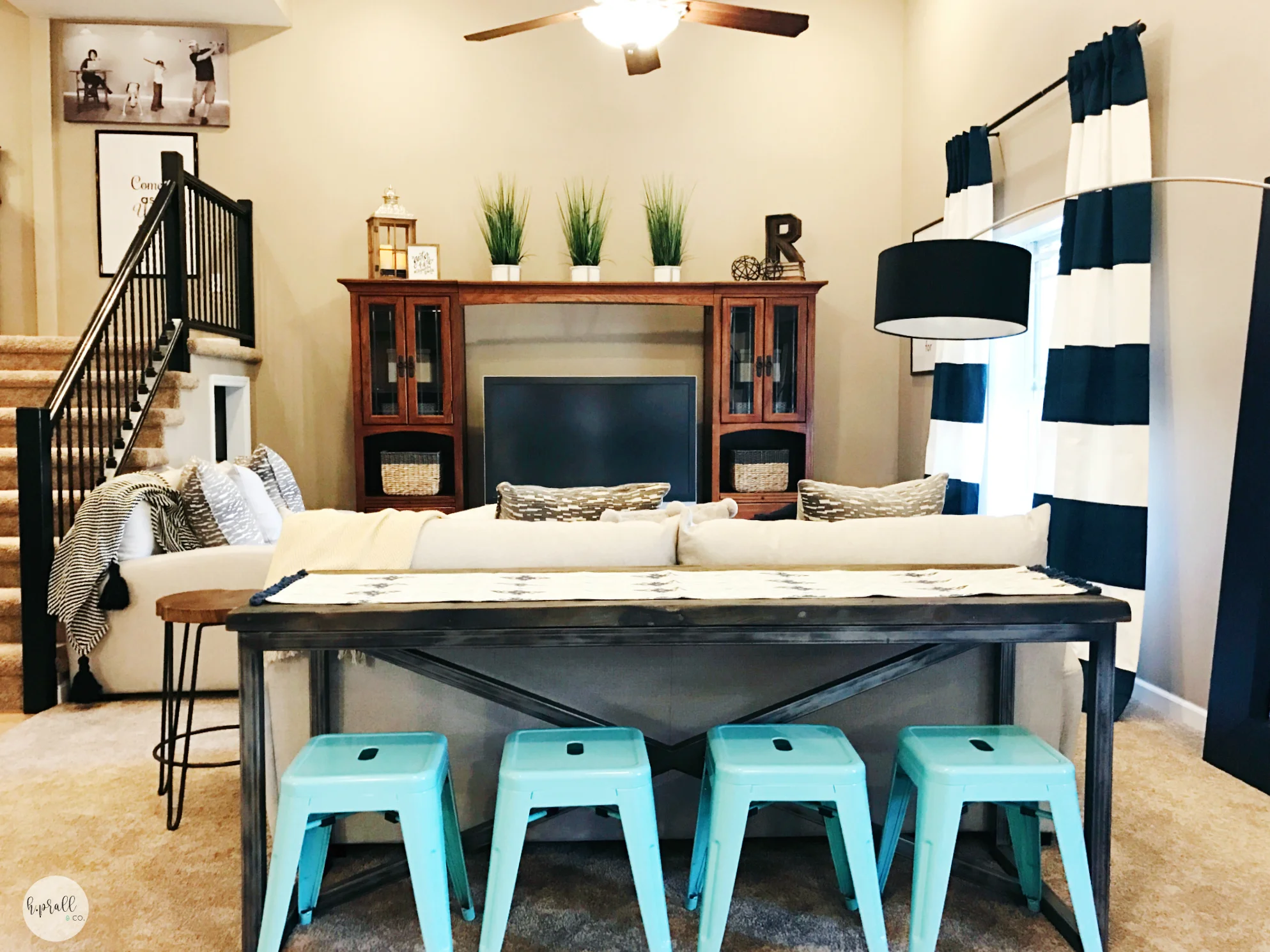 How to Create More Seating with a Sofa Table H. Prall Interior