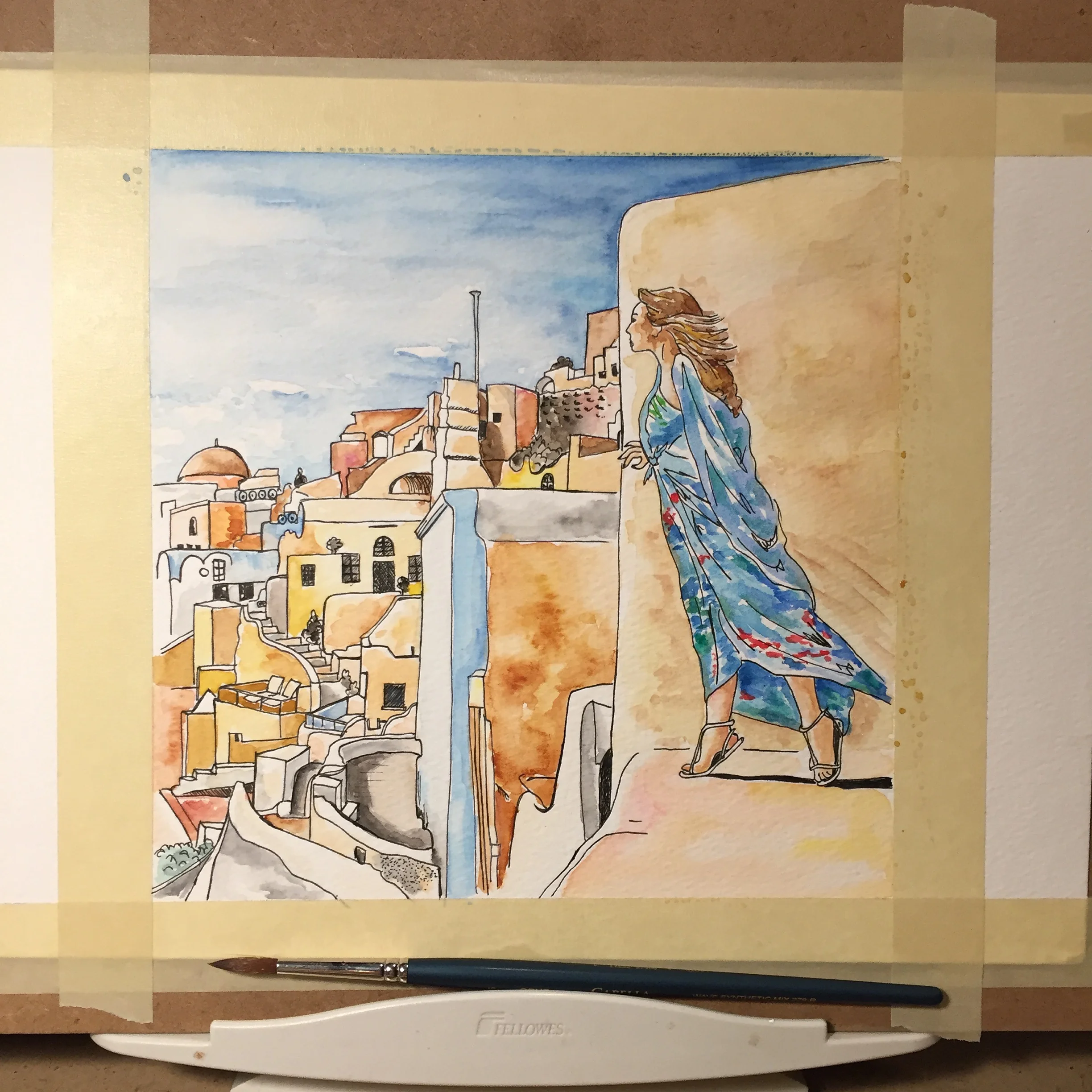 And some more watercolour layering...