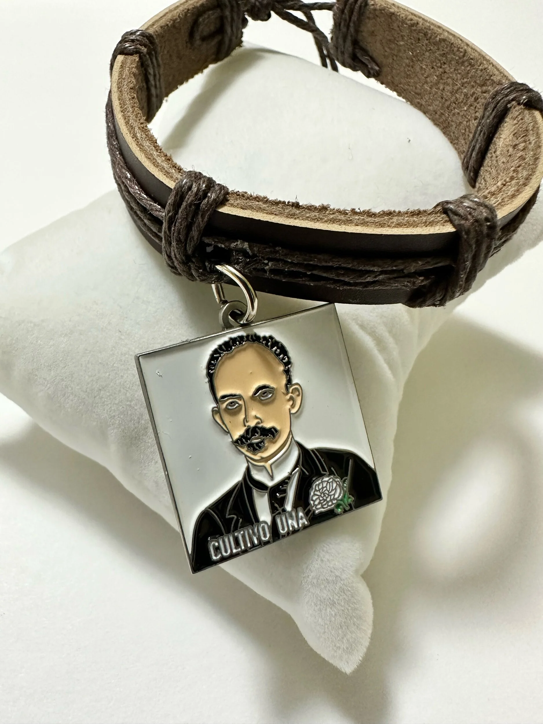 Jose Marti Brown Leather Bracelet