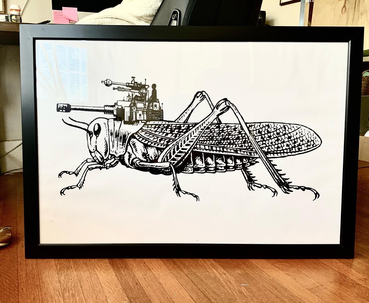 Testing framed prints. I have one mildly damaged print if anyone wants it. 
::::
::::
::::
::::
::::
::::
::::
#locustsongs #insectsurrection #insects_of_our_world #locust #warmachines #futurewarfare #scifi