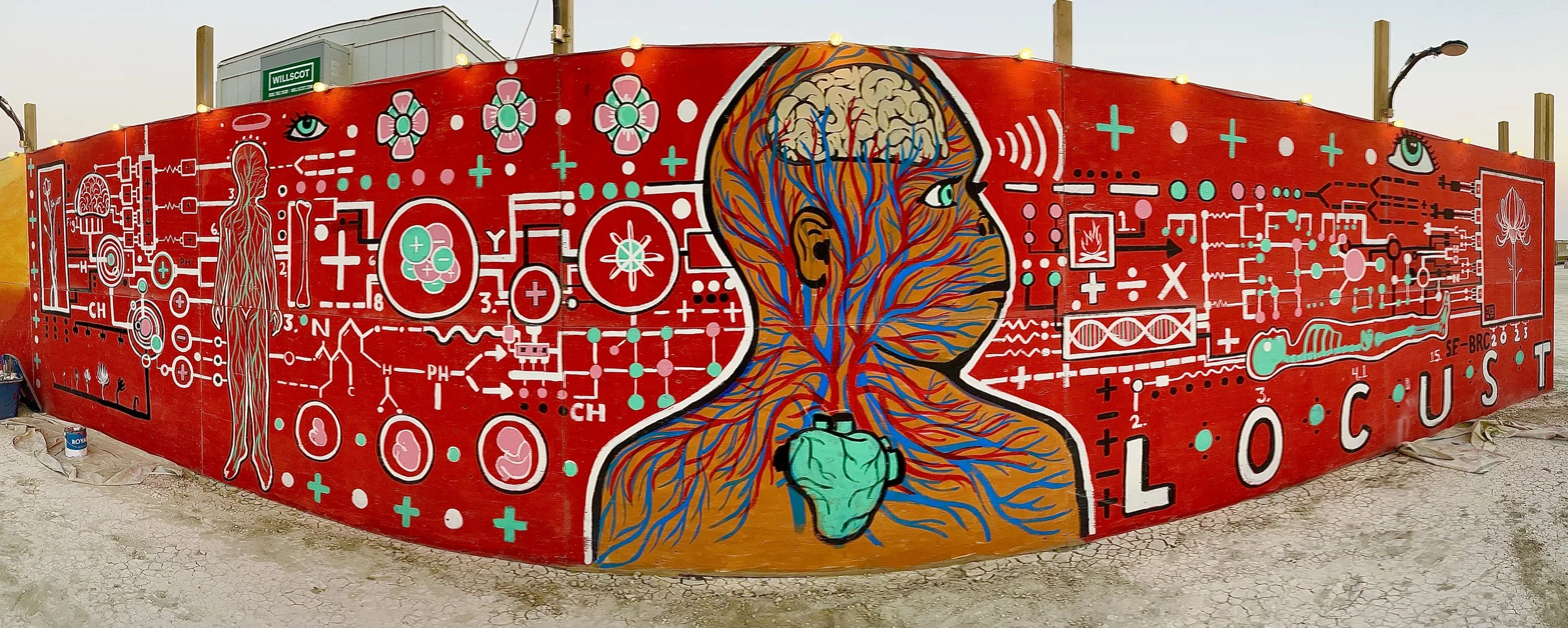 A 60ft Mural I made at Burning Man 2023