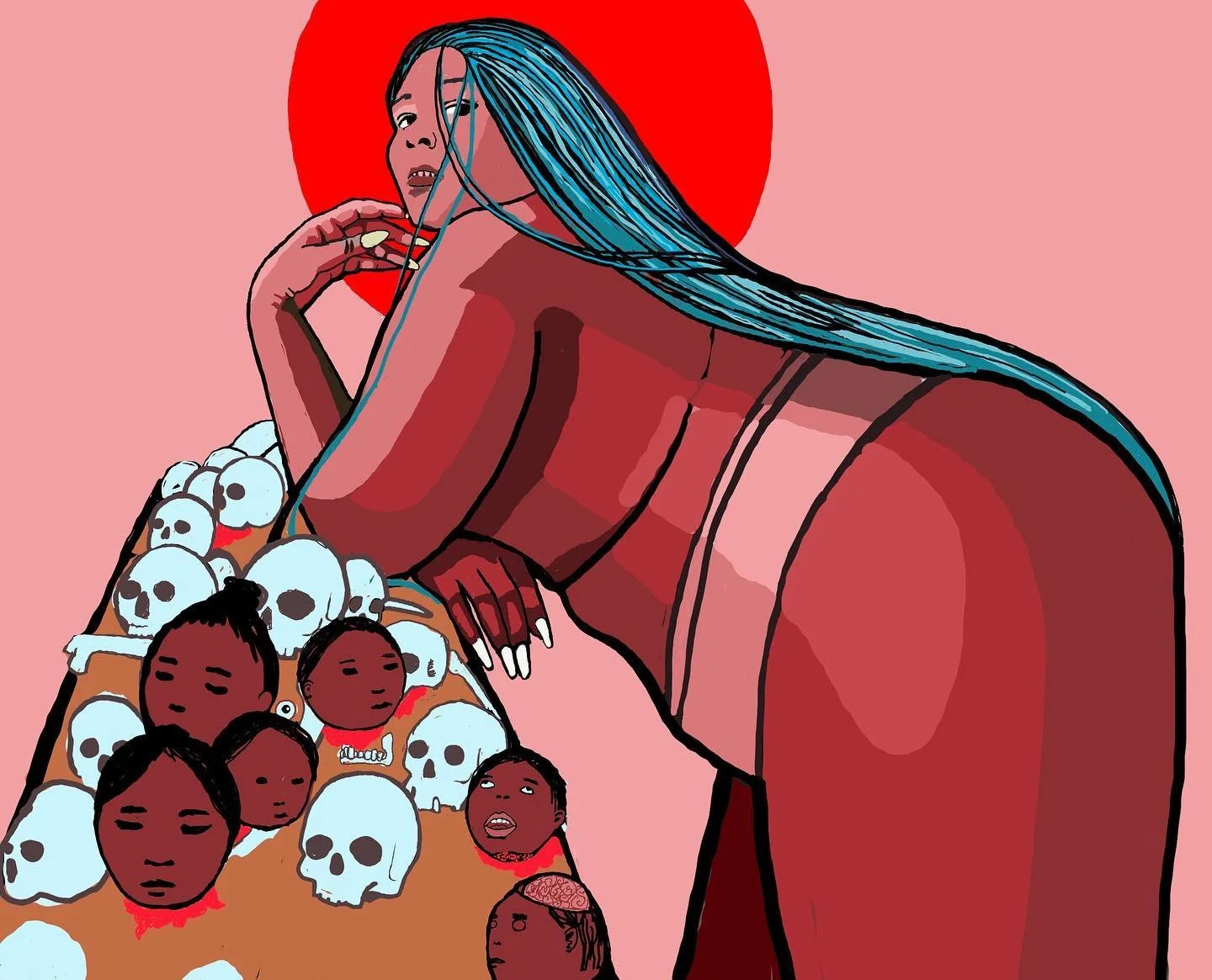 This is Lizzo as Hindu deity Kali Ma, master of time and death and incarnation of the ultimate reality #namaste @lizzobeeating 
:::
&mdash;
:::
 #kalima #lizzo #locustsongs #hindugod #churchofthesubgenius #coachella #coachella2022