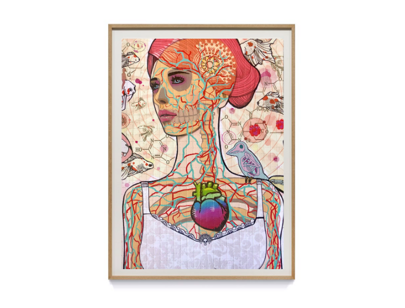 blotter art, art print, locust art, science art, lsd print, blotter art print