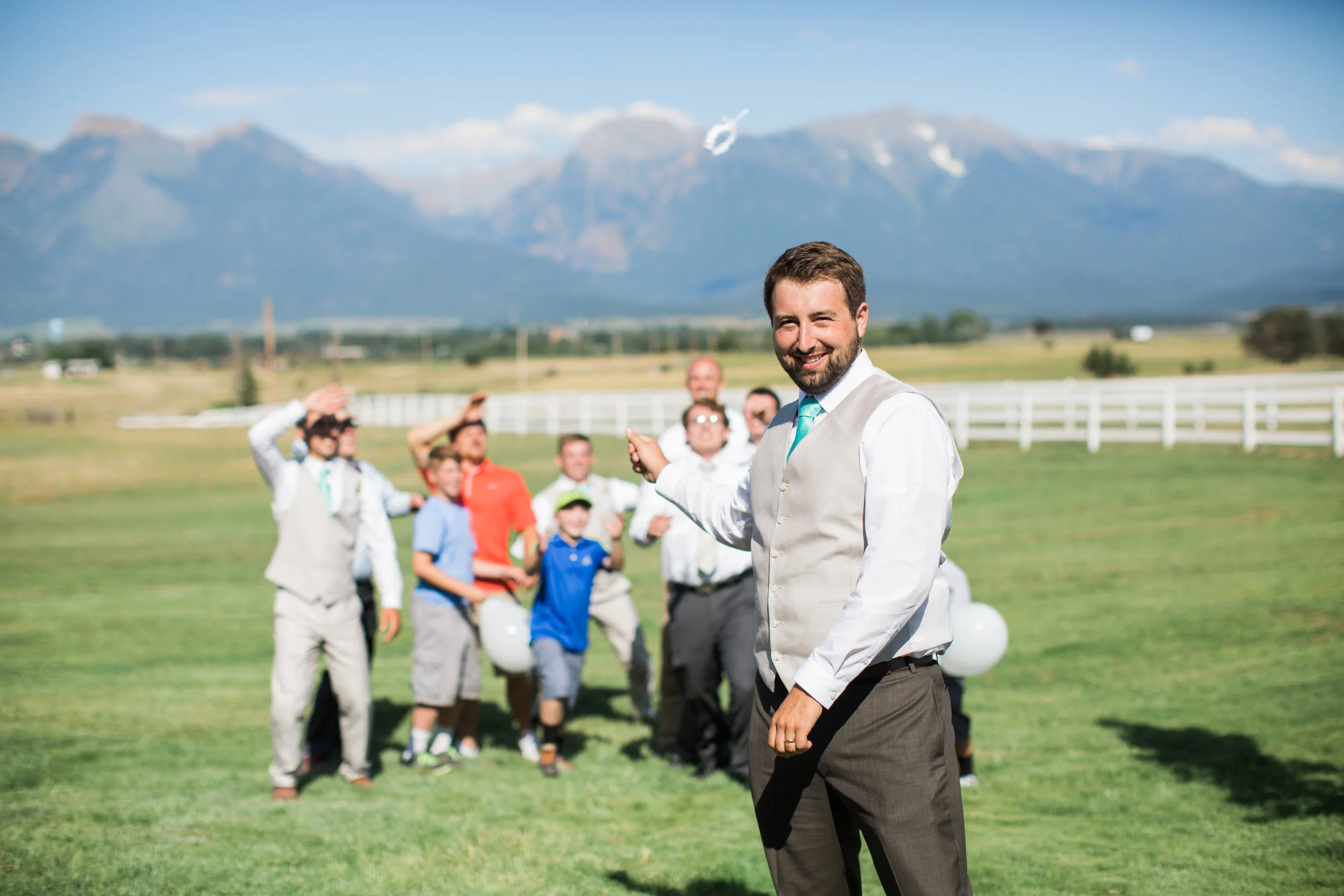 Garter Toss | Rugged Horizon | Montana Wedding Venue