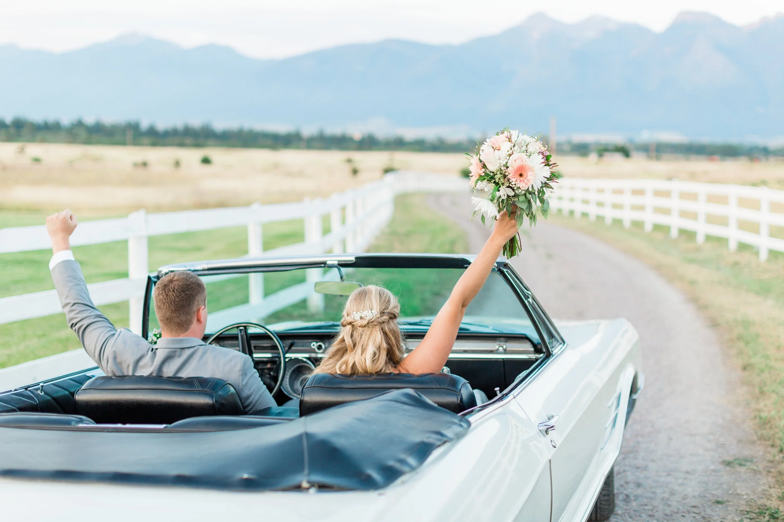 Getaway Car Rugged Horizon Wedding Venue