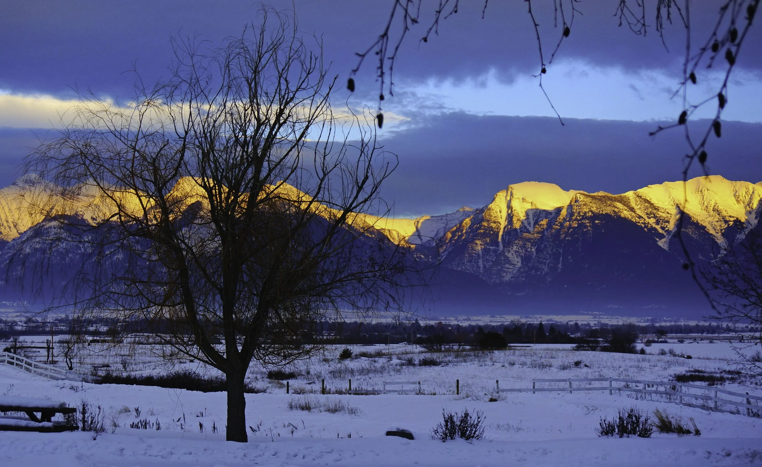 February Winter Sunset