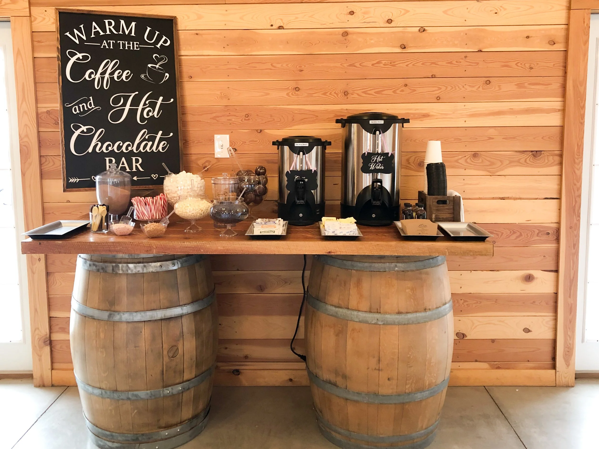 Rustic Bar + Coffee/Cocoa Bar
