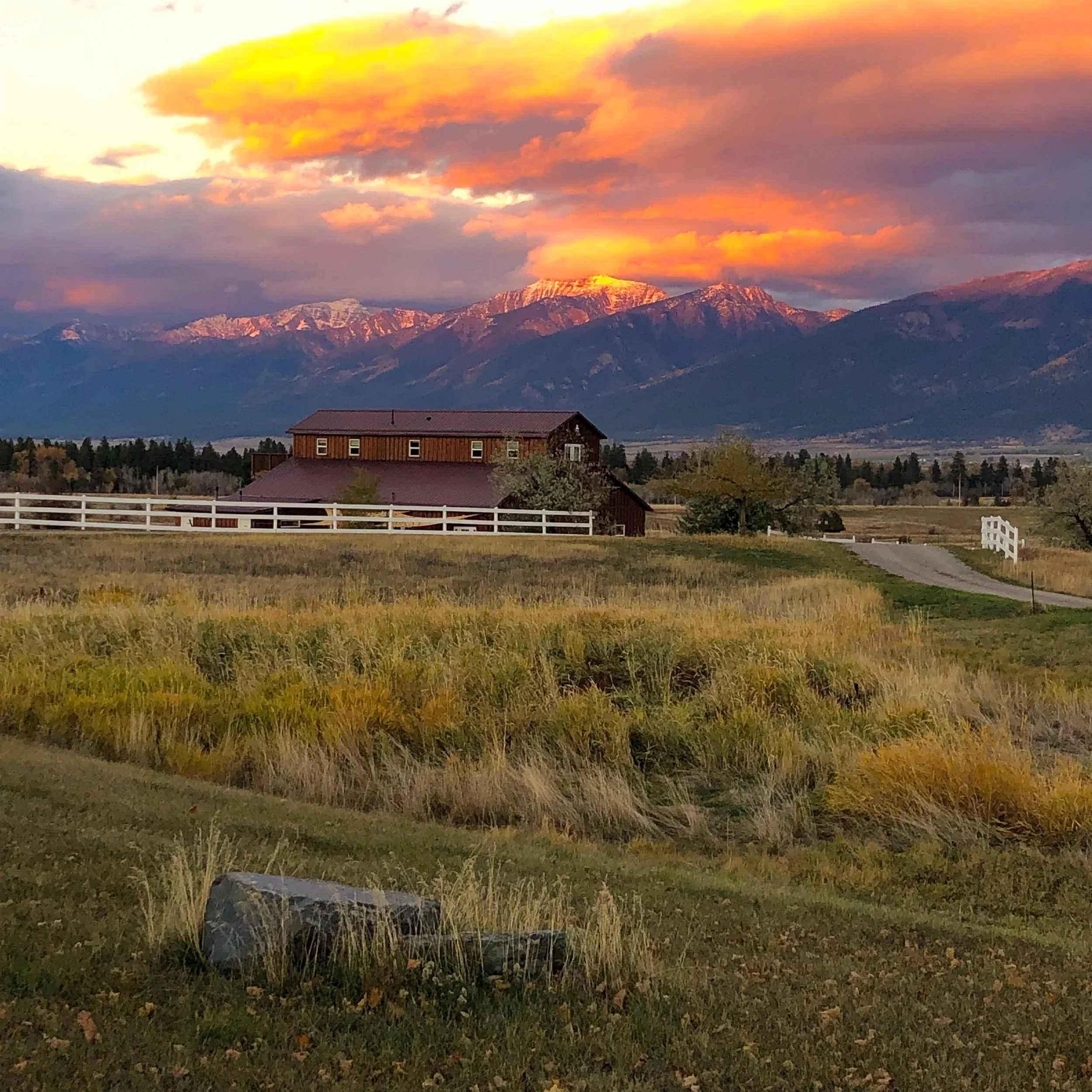 Rugged Horizon Montana Barn Wedding Venue with Mountain Views