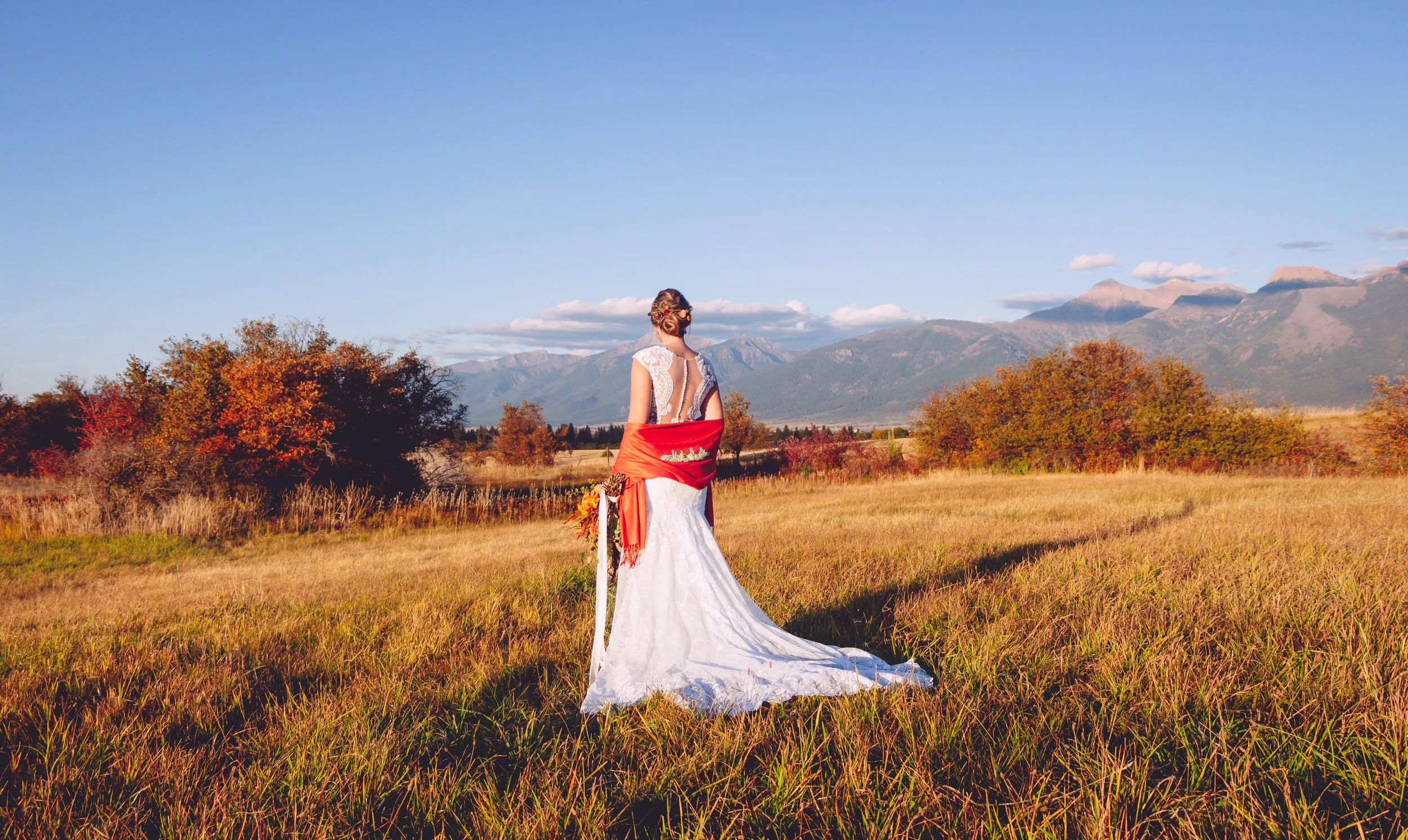 Golden Hour Bride with Shawl in the Field by Whitney Sarah.jpg (Copy)