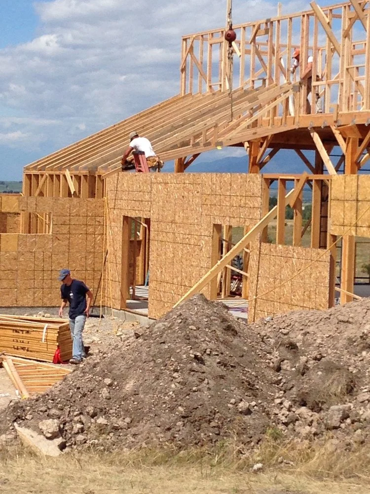 Building the Rugged Horizon barn in 2015.