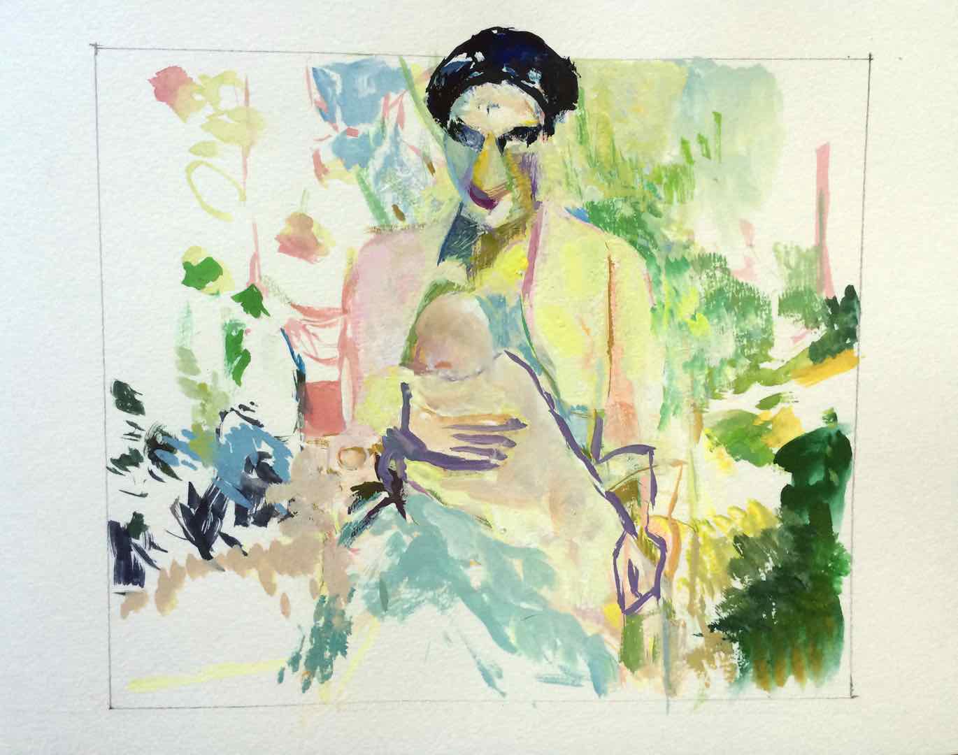 Mom Holding Gail, Yellow Blouse, 2015