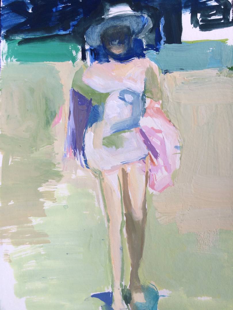 ​Tia Nade Walking to the Beach, 2015