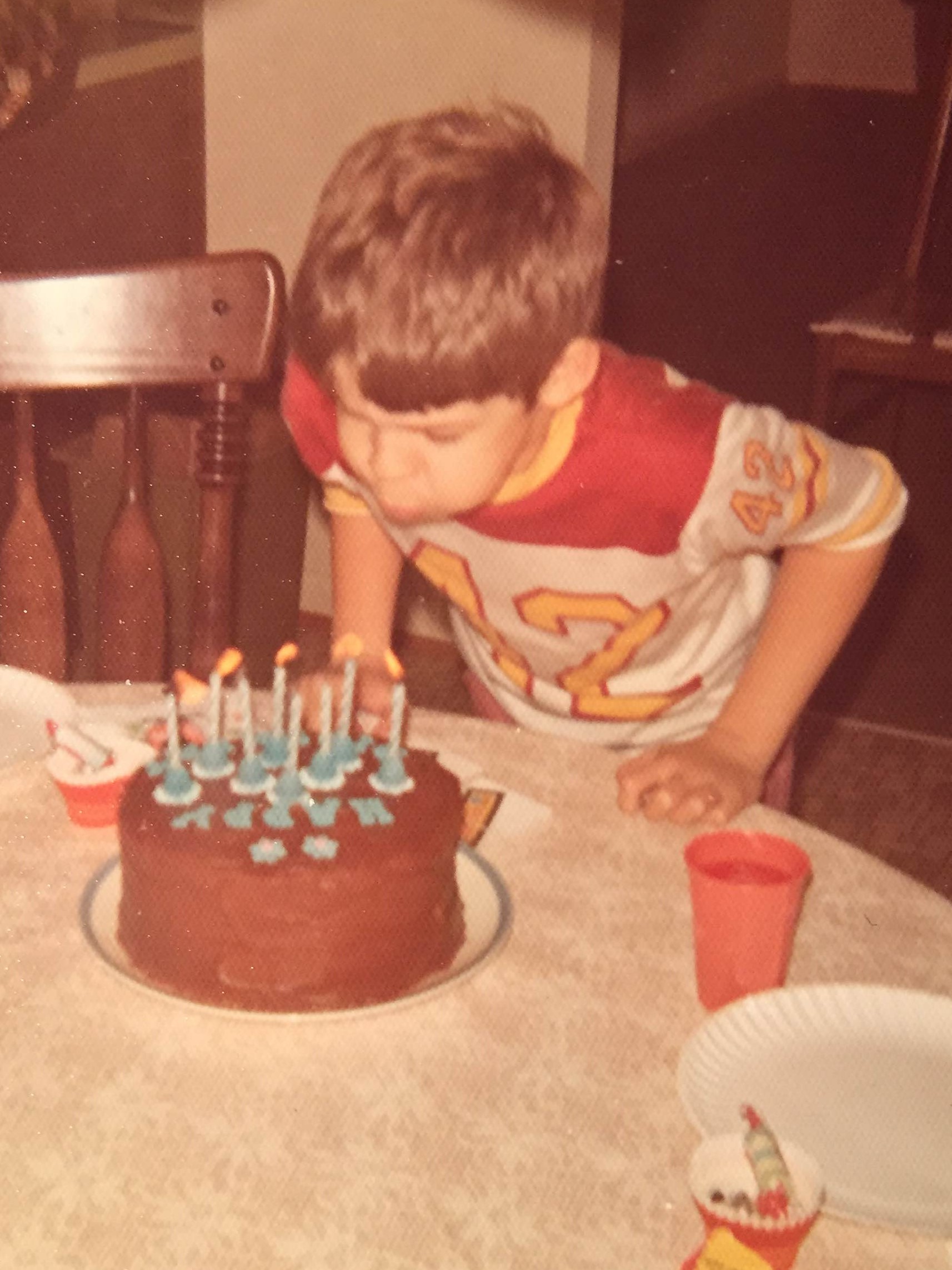 Eighth birthday. Not traumatic.