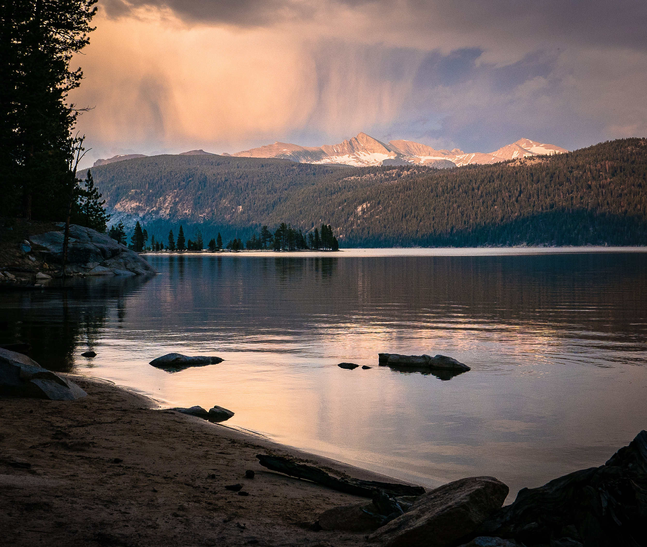 Another beautiful stormy sunset over the Ansel Adams Wilderness. 