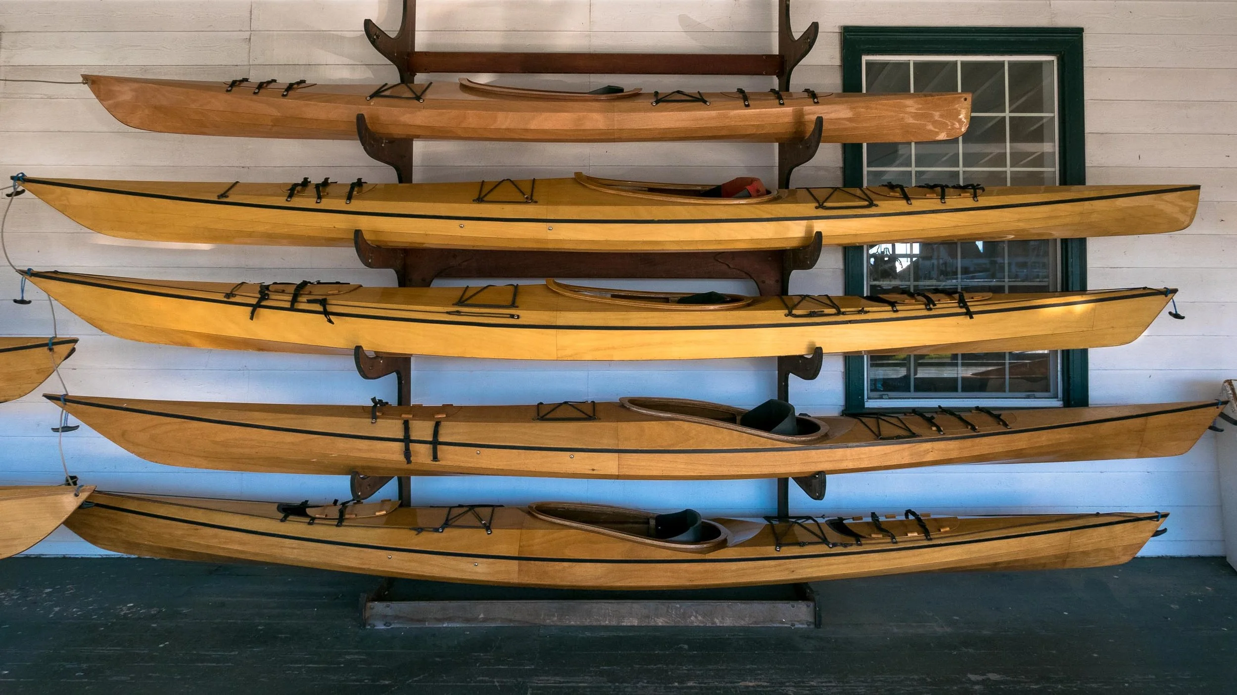 Day 4. Wooden sea kayaks are a work of art!