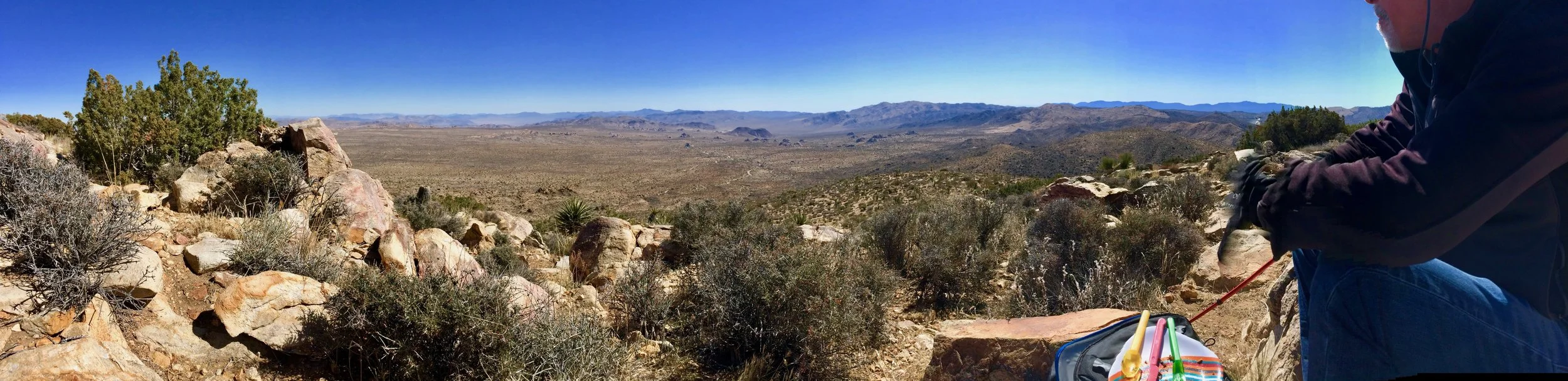 A picnic view as far as the eye can see, from the top of Ryan Mountain. 