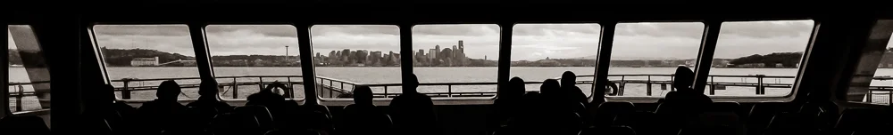 The view from the WSDOT ferry, approaching Seattle.
