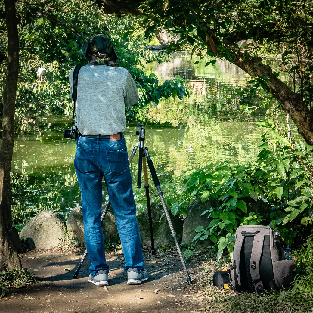 I don’t get it. What is he photographing?